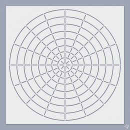 Mandala pontozó stencil, nagy, 16 körcikk