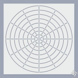 Mandala pontozó stencil, nagy, 12 körcikk