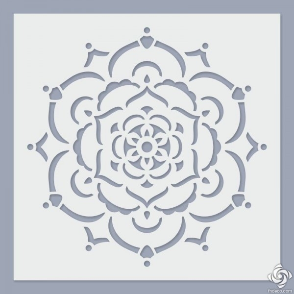 Mandala virág stencil