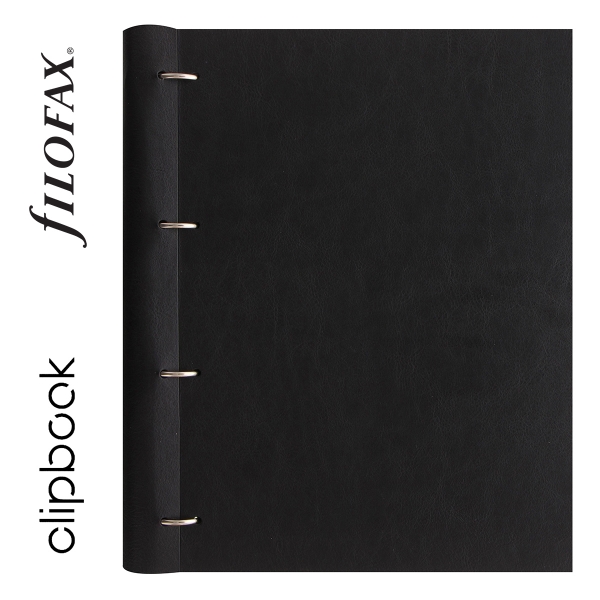 Fekete A4 Filofax Clipbook