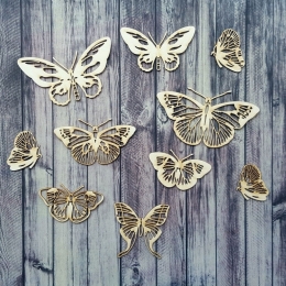 Pillangóvilág karton díszítőelem