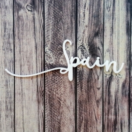 Spain| chipboard címfelirat