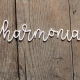 Harmónia | chipboard címfelirat