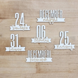 December napjai | chipboard címfelirat csomag