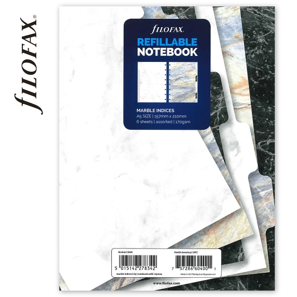 Márvány A5 elválasztólap | Filofax Notebook Marble
