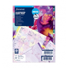 2022 A5 Floral színes Filofax naptárbetét + pótlapcsomag Illustrated