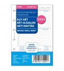 2023 Pocket S magyar heti fehér naptárbetét 1 hét/2 oldal