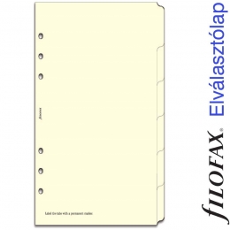 Personal elválasztó lap felirat nélkül krém | Filofax