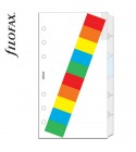 Personal elválasztólap 6 színes regisztercímkével fehér | Filofax