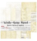 Fehér, bézs színvilágú scrapbookpapír készlet 12"