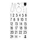 Adventi naptár számok, Nordic | szilikonnyomda