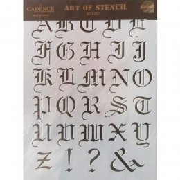 Kalligrafikus betűk stencil