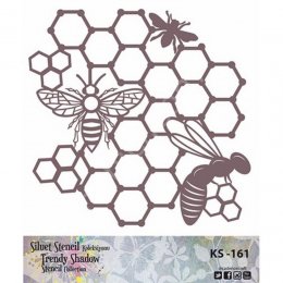 Méhkaptár stencil