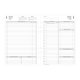 2024 A5 Time Management napi naptárbetét 1 nap/2 oldal fehér lapos | Filofax