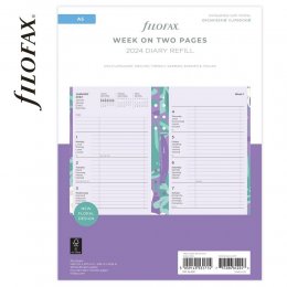 2024 A5 Floral heti naptárbetét | Filofax Illustrated