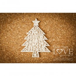 Karácsonyfa | chipboard karton díszítőelem