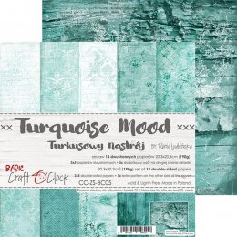 Turquoise Mood (türkiz) | 8" scrapbookpapír készlet