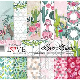Love Llama| 12" scrapbookpapír készlet