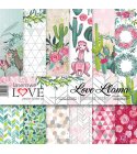 Love Llama| 12" scrapbookpapír készlet