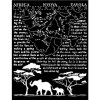 Szavanna Afrika stencil