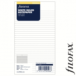 Personal vonalas jegyzetlap nagy csomag fehér | Filofax