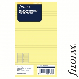 Personal vonalas jegyzetlap sárga | Filofax