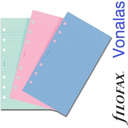 Filofax Jegyzetlapok, Vonalas, Personal háromféle színben