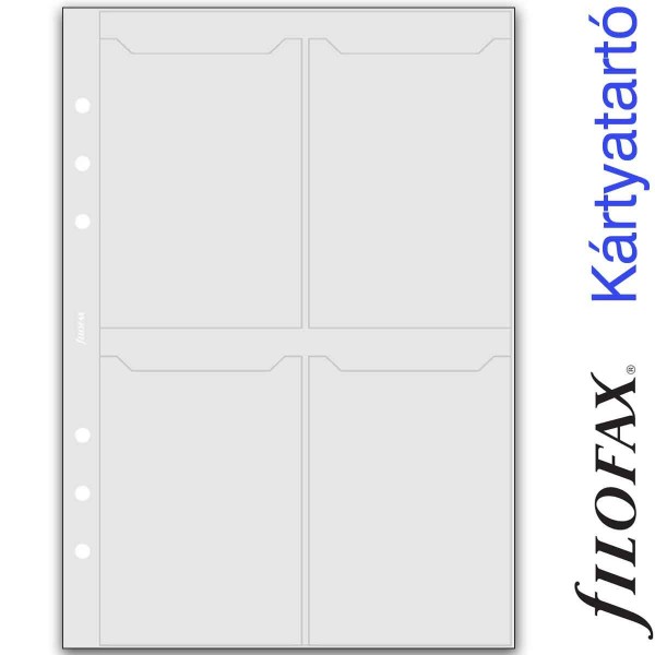 Filofax Kártyatartó, Névjegykártya A5 Átlátszó