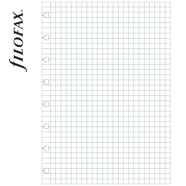 Filofax Notebook Jegyzetlap Négyzethálós Fehér A5