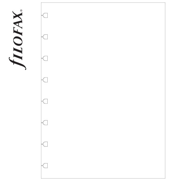 Filofax Notebook Jegyzetlap Üres Fehér A5