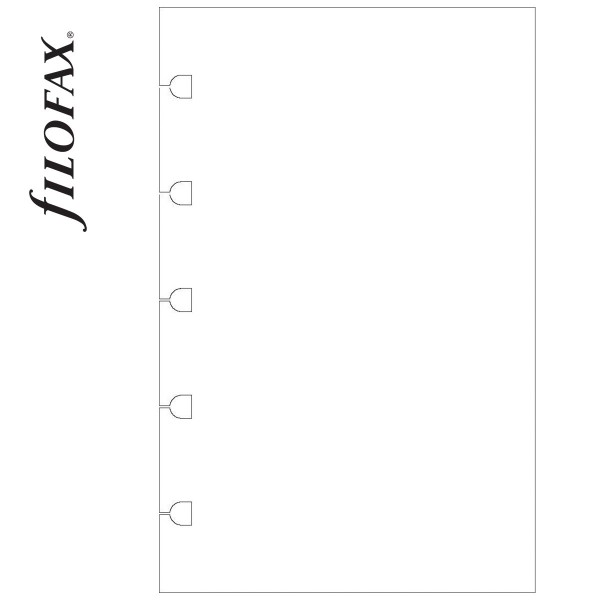 Filofax Notebook Jegyzetlap Üres Fehér Pocket