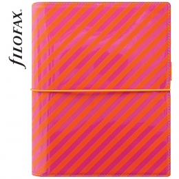 Pink-narancs csíkos A5 Domino Lakk határidőnapló | Filofax