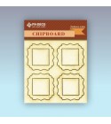 Keret 1 chipboard karton díszítőelem