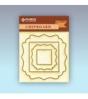 Keret 2 chipboard karton díszítőelem