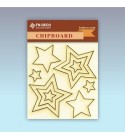 Csillag chipboard karton díszítőelem