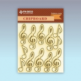 Violinkulcs chipboard karton díszítőelem