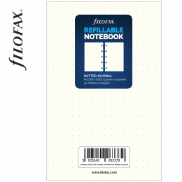 Dotted Pocket Filofax Notebook fehér ponthálós jegyzetlapok