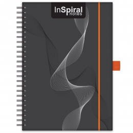 Fekete A5 InSpiral ponthálós notesz havi tervezővel