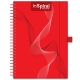 Piros A5 InSpiral ponthálós notesz havi tervezővel