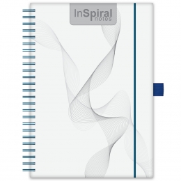 Fehér A5 InSpriral ponthálós notesz havi tervezőve