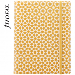 Sárga-fehér A5 Filofax Notebook Impressions