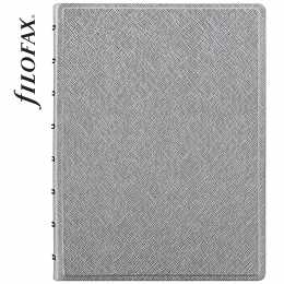 Ezüst A5 Filofax Notebook Saffiano