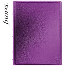 Lila A5 Filofax Notebook Saffiano Metallic