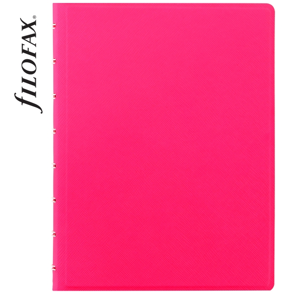 Pink A5 Filofax Notebook Saffiano Fluoro
