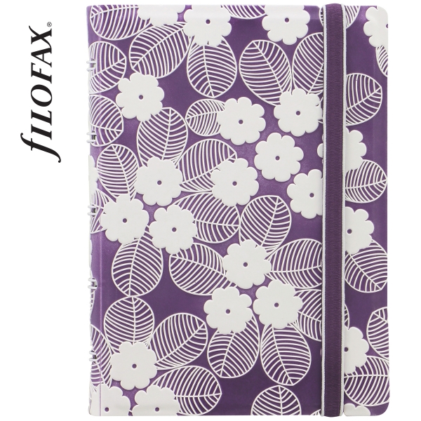 Lila-fehér Pocket Filofax Notebook Impressions