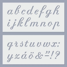 ABC Calligraphy stencil (kisbetűk)