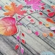 Őszi levelek | papír díszítőelem készlet