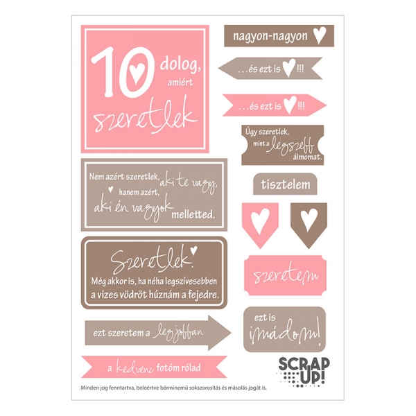 10 dolog, amiért szeretlek | kivágóív – rózsaszín barna