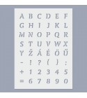 ABC stencil  (nagybetűk és számok)