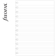 A4 vonalas fehér jegyzetlap | Filofax Notebook